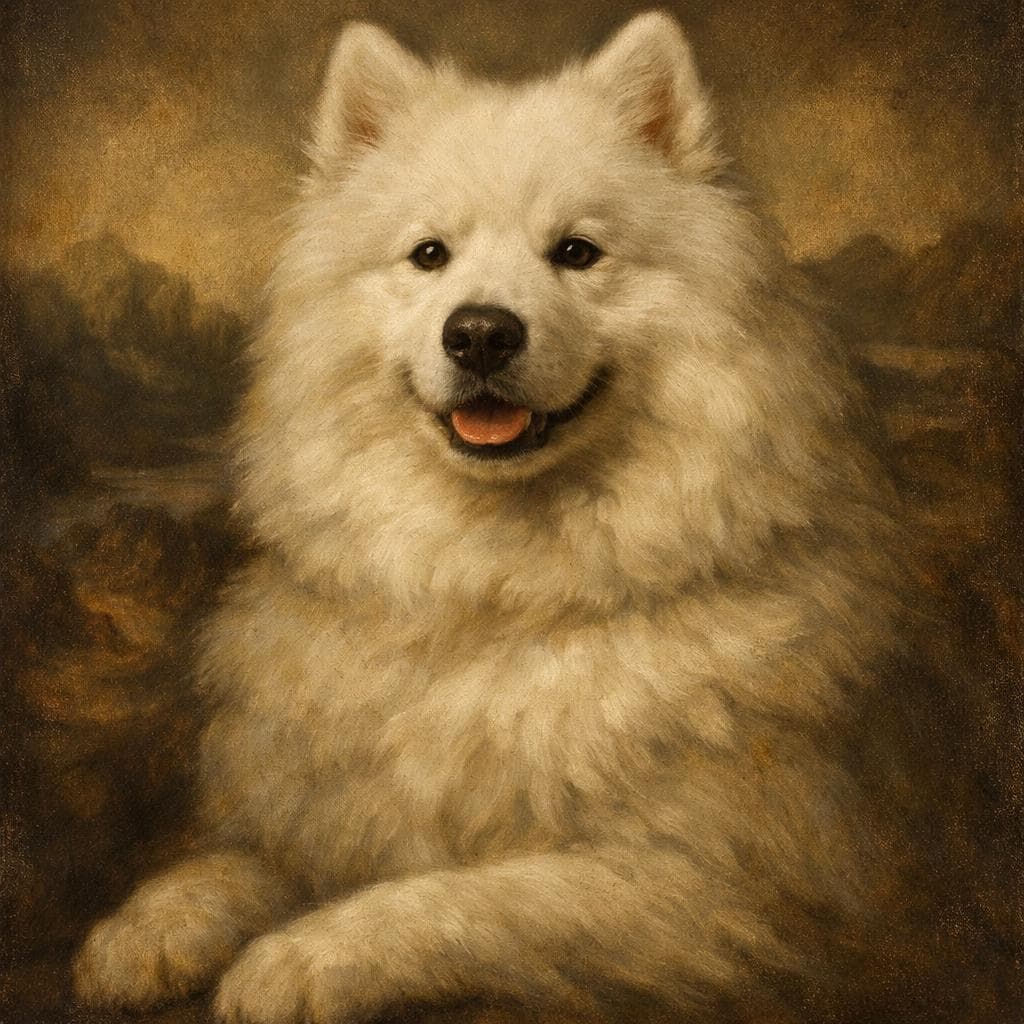 Renaissance dog portrait