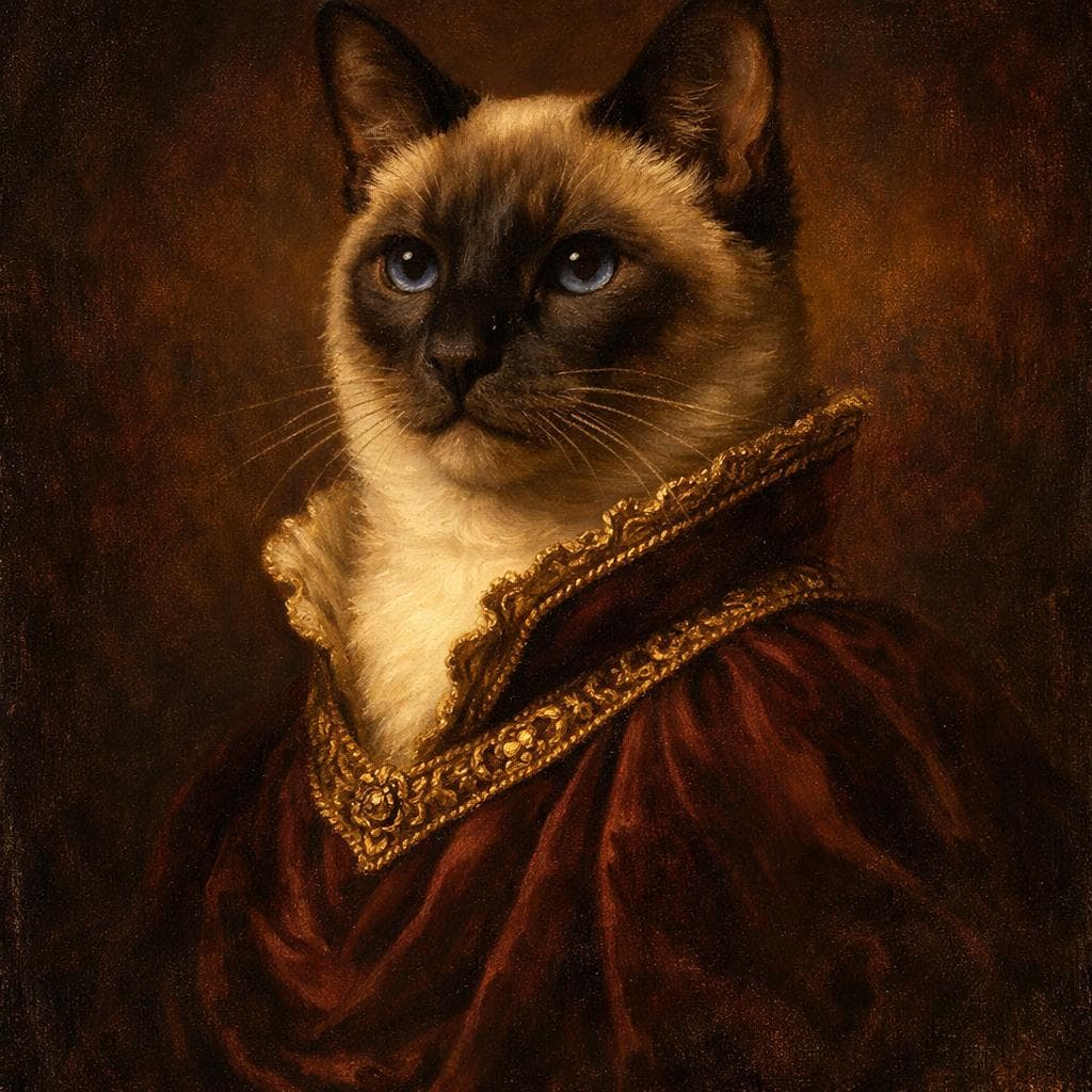 Royal cat portrait