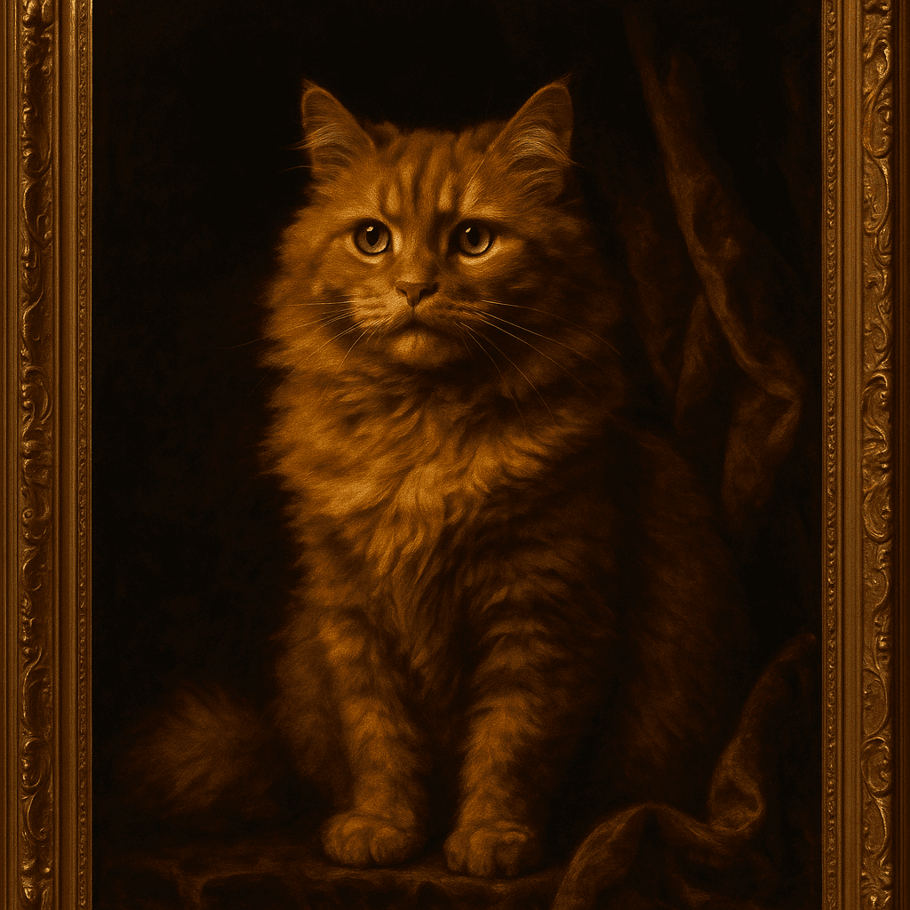 Oil Painting pet portrait example 3