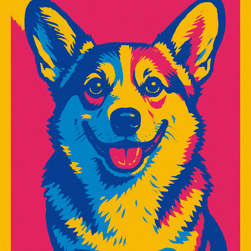 Pop Art pet portrait example 4