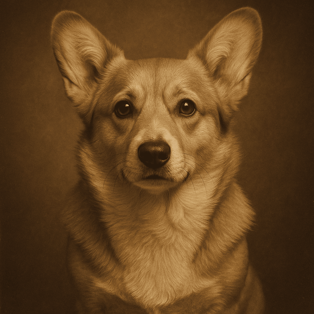 Vintage pet portrait example 4