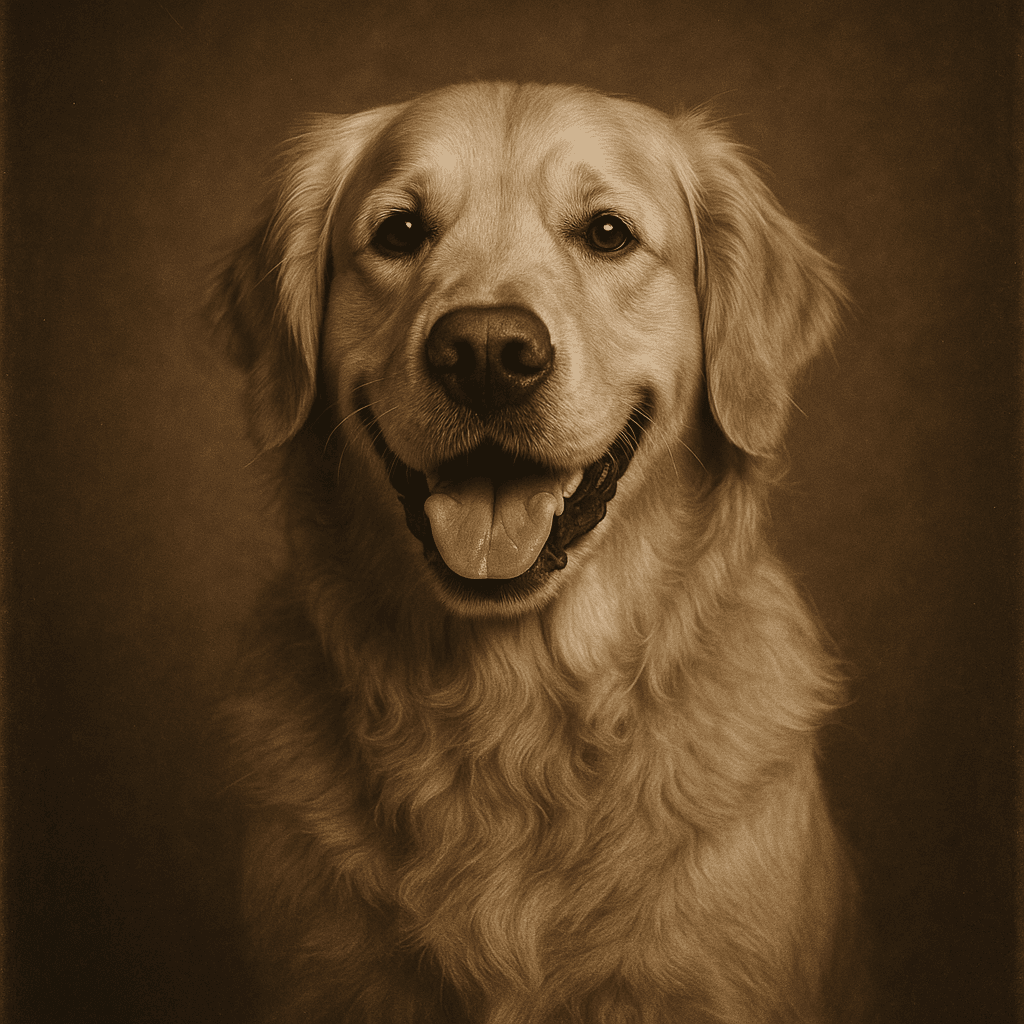 Vintage pet portrait example 1