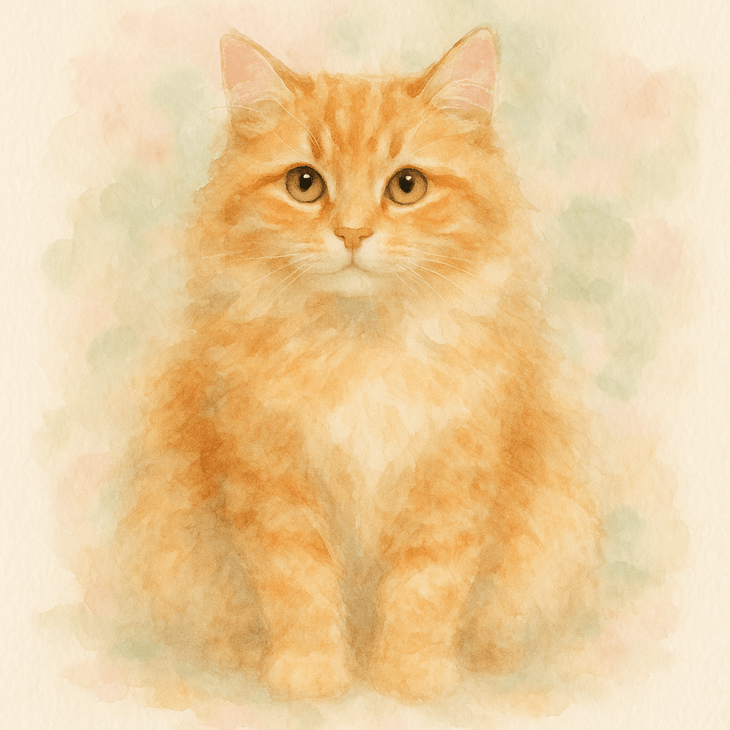 Watercolor pet portrait example 3