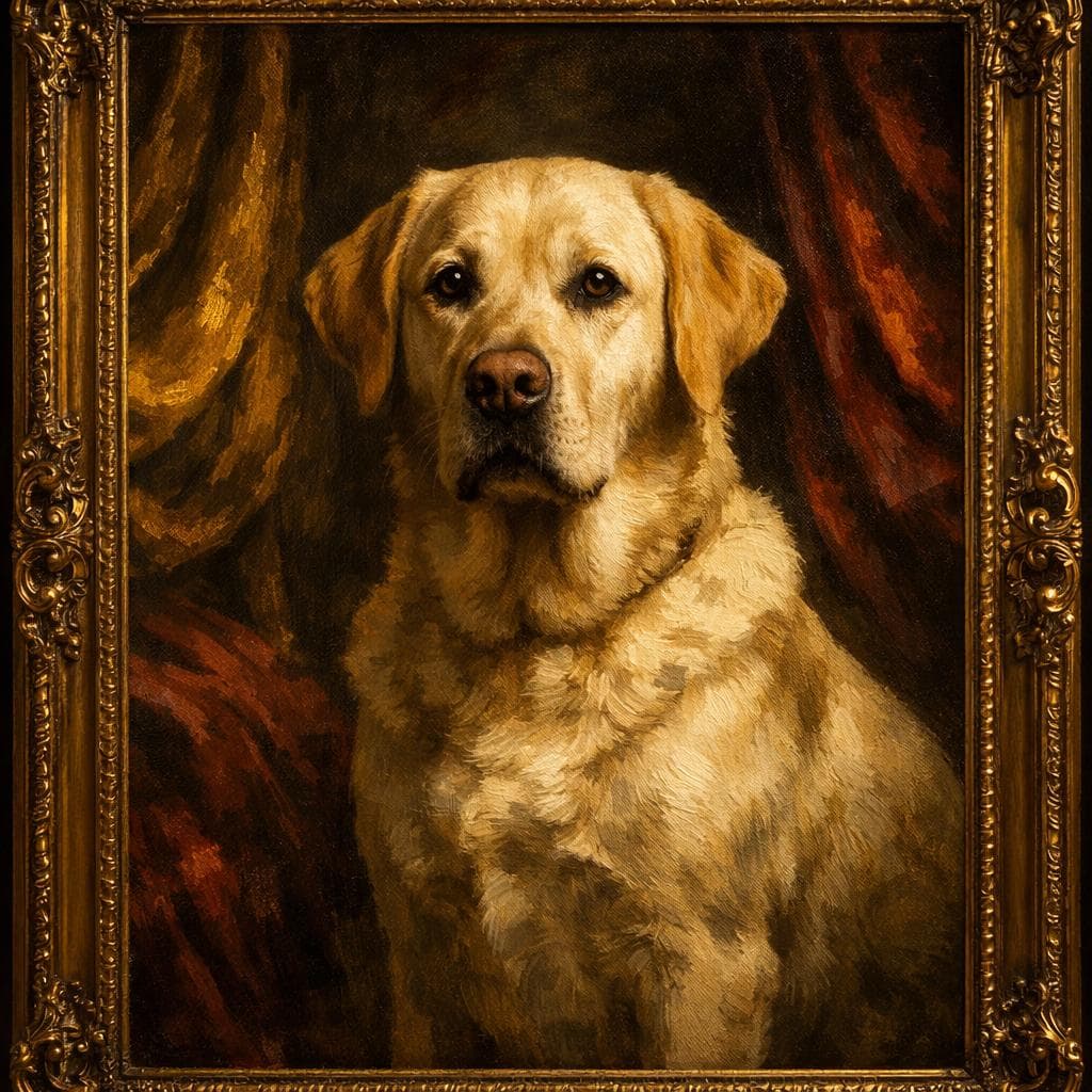 Oil Painting pet portrait style