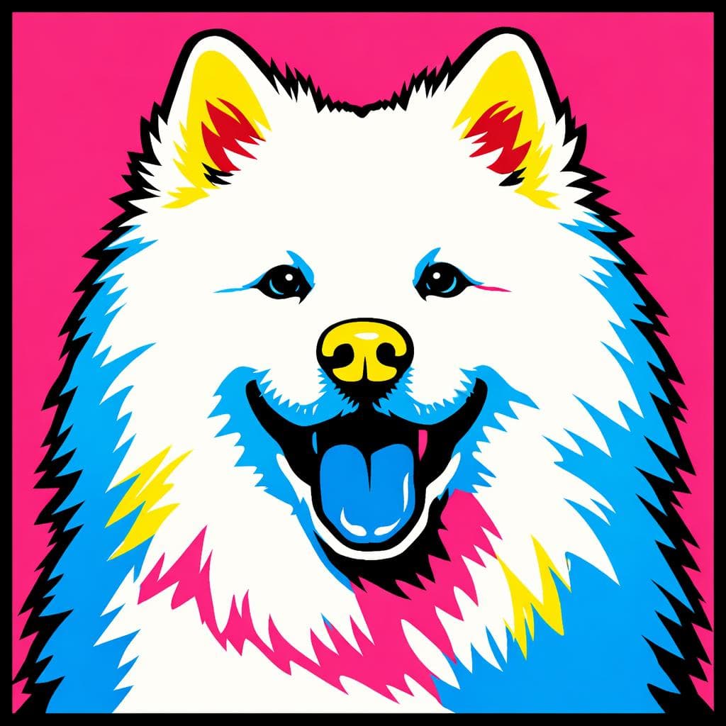 Pop Art pet portrait style